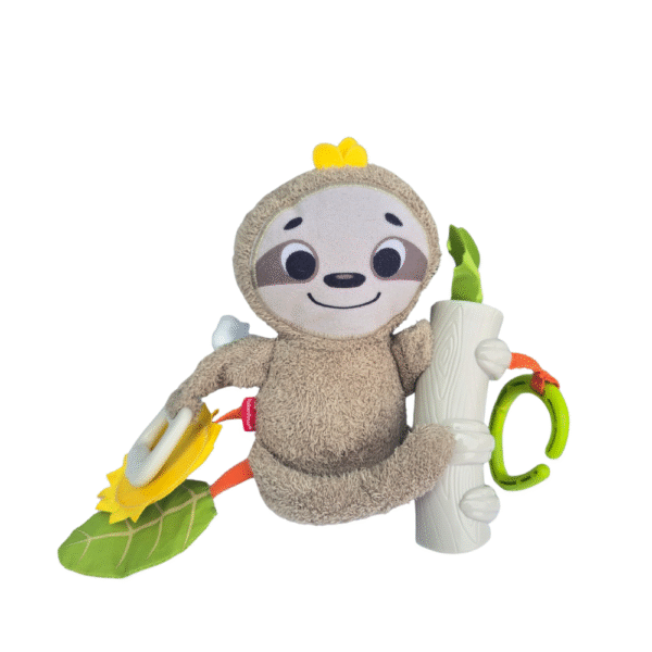 Fisher Price Fun Sloth Plush Baby Stroller Sensory Activity Toy