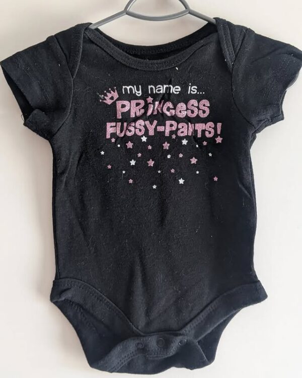 "Princess Fussy Pants" Baby Romper