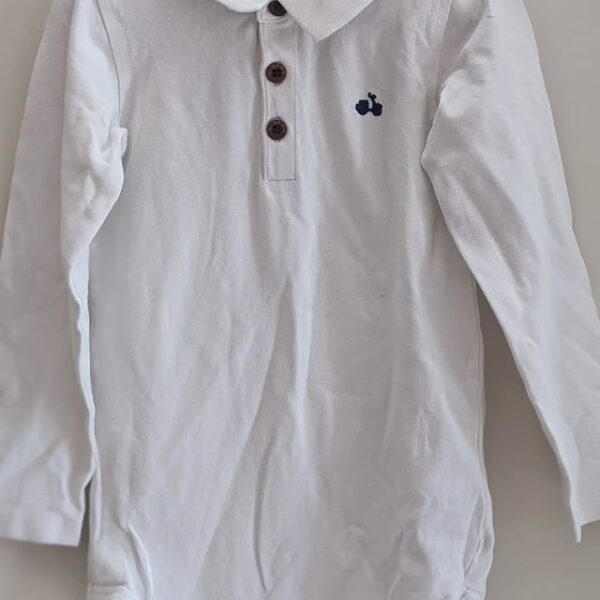 Collared long-sleeved shirt