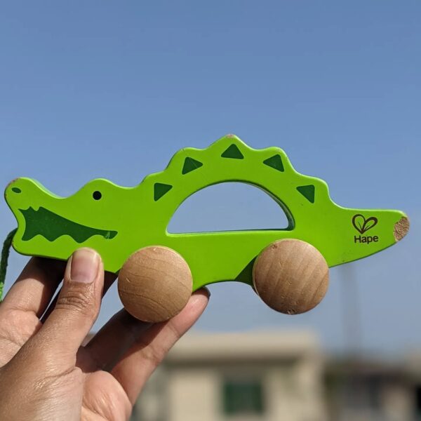 Wooden Pull-Along Alligator Toy