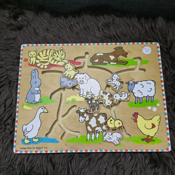 Wooden Animal Maze Puzzle