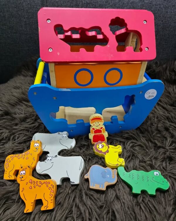 Wooden Animal Shape Sorter Ship