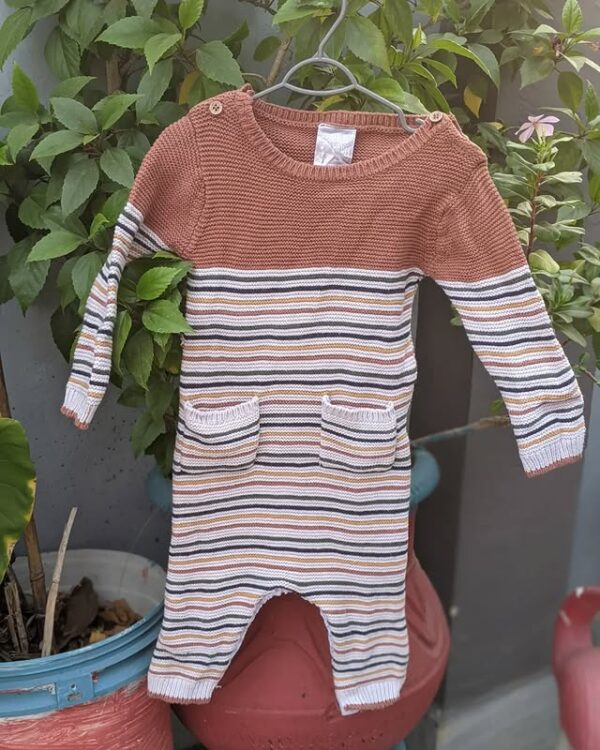 Seed Heritage Striped Knit Jumpsuit