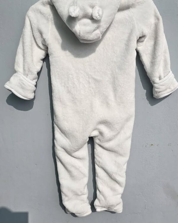 White Fleece Romper - Image 2