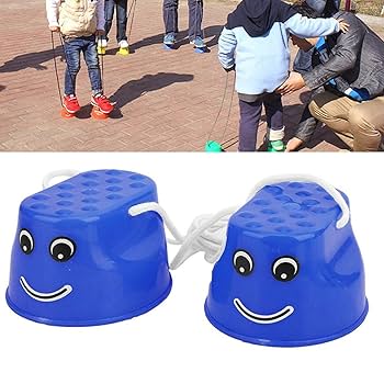 Kids walking stilts, training shoes