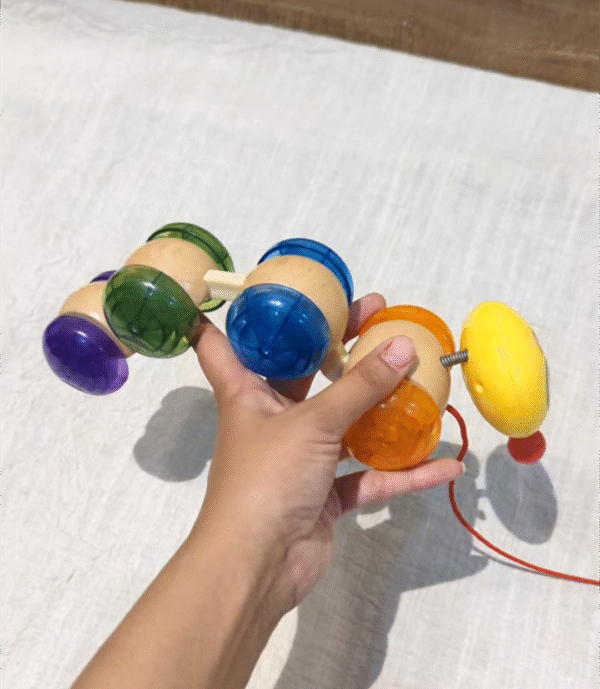 Hape, caterpillar pull toy wooden
