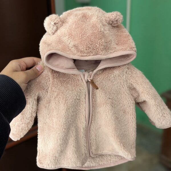 H&M pink furry romper | Hoodie