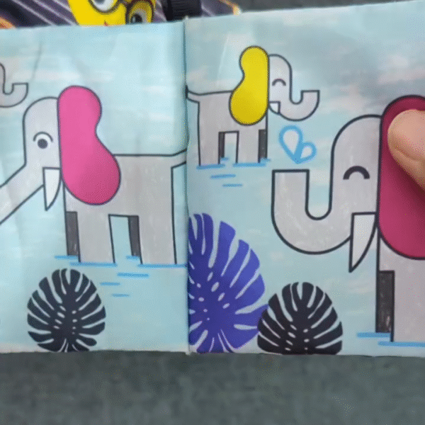 Hanging pair cloth book