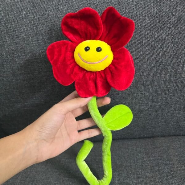 Plush smiley flower